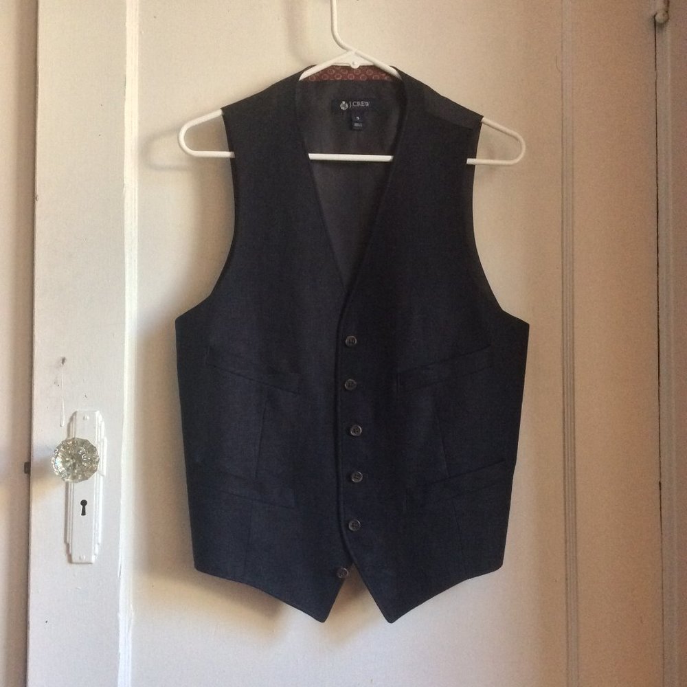J. Crew Linen Suit Vest, Size Small